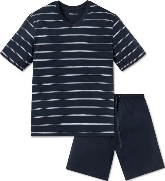 Schiesser | Pyjacourt Rayé Bleu | Hommes | EU62 - Neuf