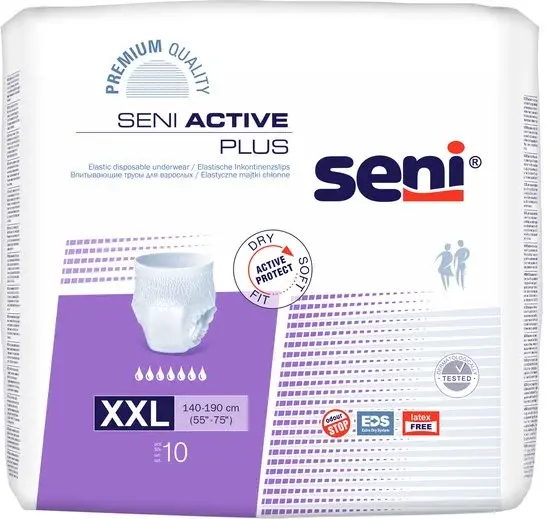 Seni Active Plus Culottes d'incontinence XXL 10 pièces - Nouveau Outlet