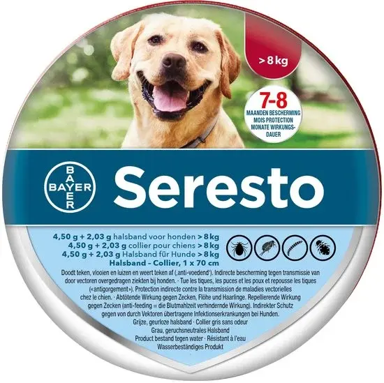 Seresto Large (à partir de 8 kg) produit anti-tiques | Collier anti-tiques et anti-puces | Nouveau