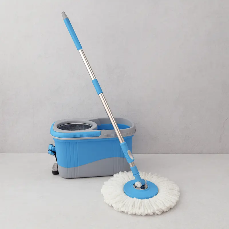 Serpillère rotative microfibre Turbo Mop Pro – Kit nettoyage complet sols