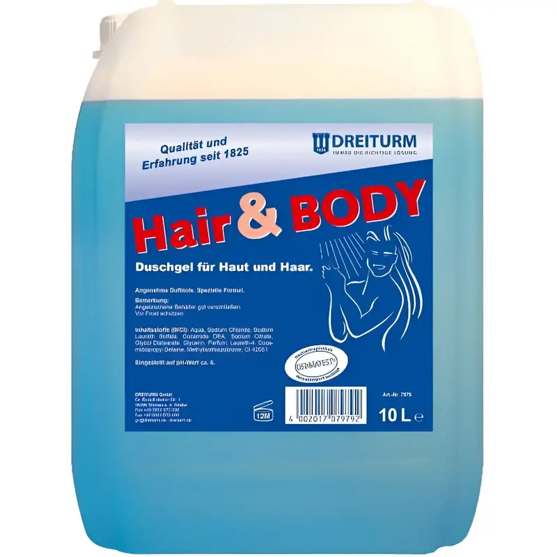 Shampooing & gel douche extra doux Dreiturm HAIR & BODY 10l