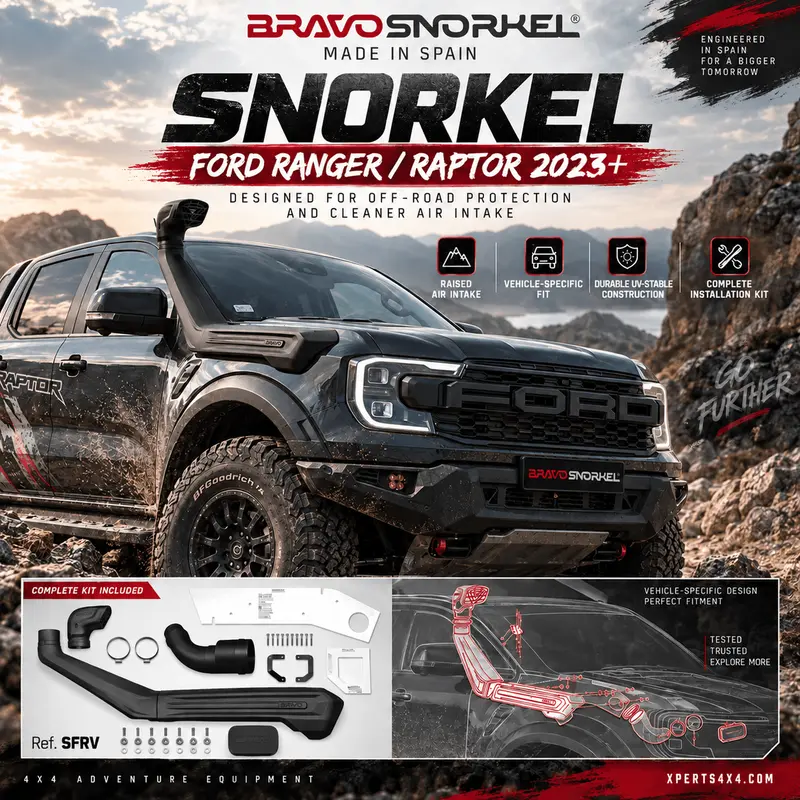 Snorkel Ford Ranger Raptor 2023 à Présent 3.0L PETROL - BRAVO SNORKEL
