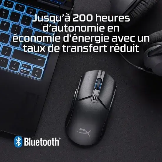 Souris de jeu sans fil HP HyperX Pulsefire Haste 2 Core WLS noire | Neuve