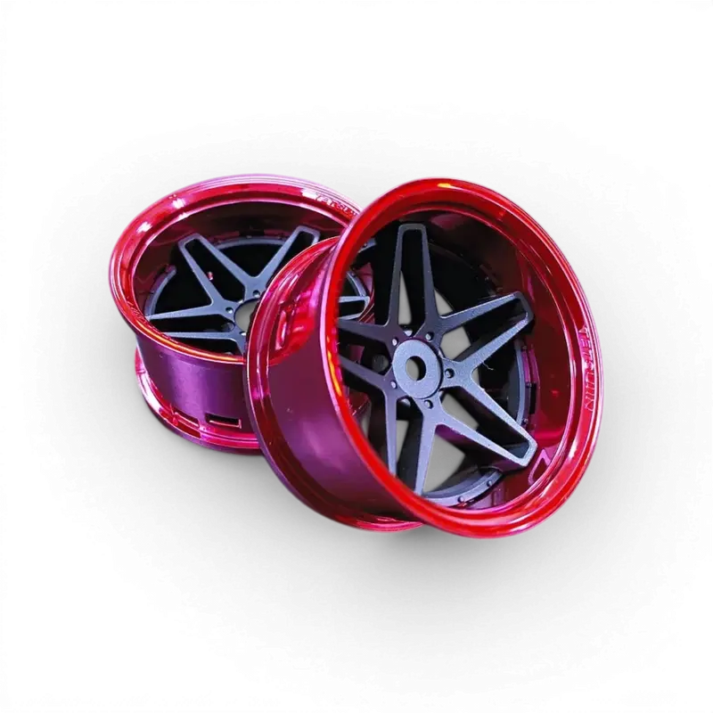 Southern cross Noir mat/Rouge chrome set