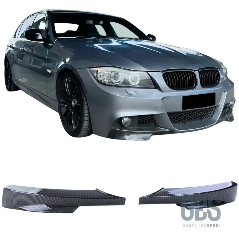 Splitters Rajouts Pare-Choc Avant Pack M BMW Série 3 E90/E91 Phase 2 LCI Look Carbone