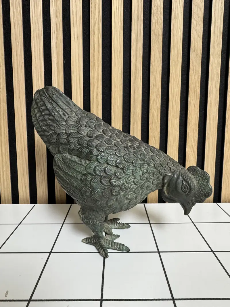 Statue Poules en Bronze Patine 17.5cm - Outlet Occasion