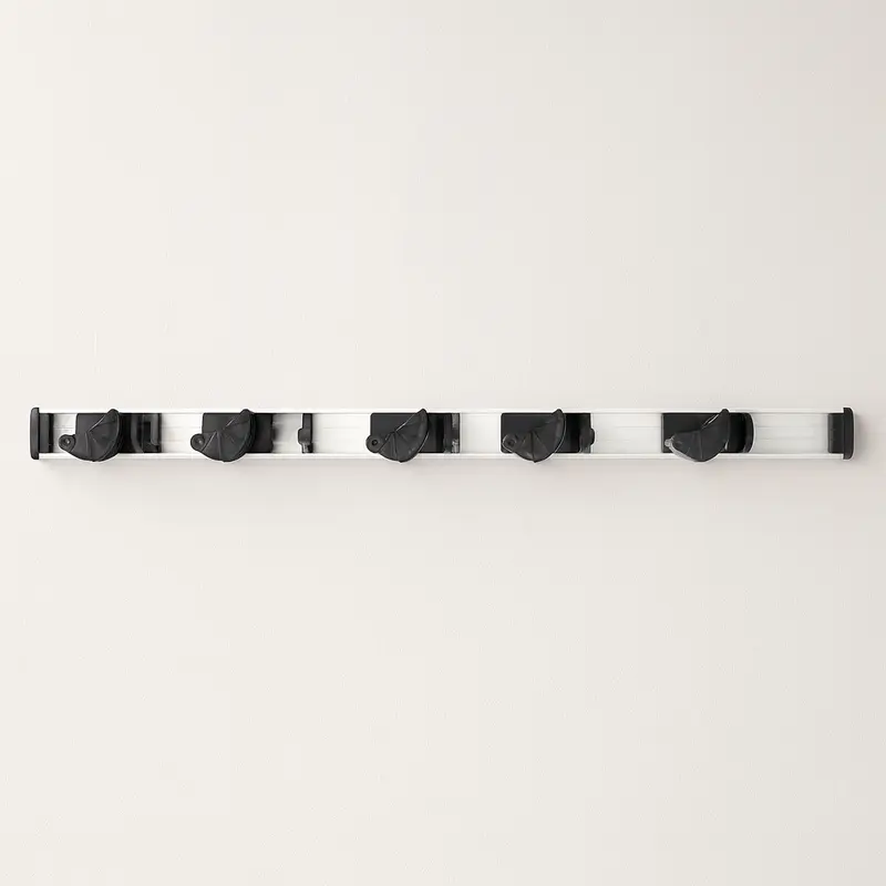 Support mural pour manches 5 positions + 5 crochets – Rangement nettoyage professionnel