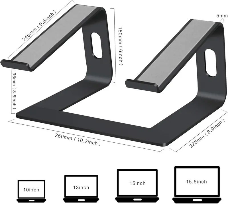 Support Ordinateur Portable Lifegoods Noir 10-15.6 pouces - Neuf Outlet