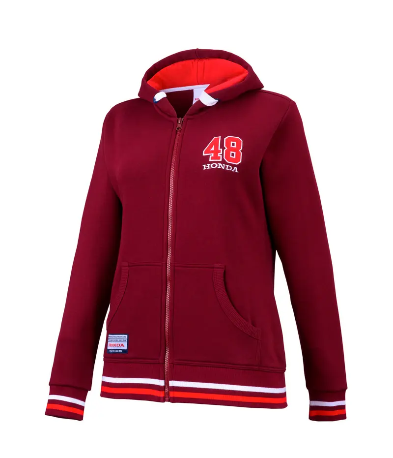 SWEAT A CAPUCHE ZIPPE FEMME HONDA TOKYO BORDEAUX