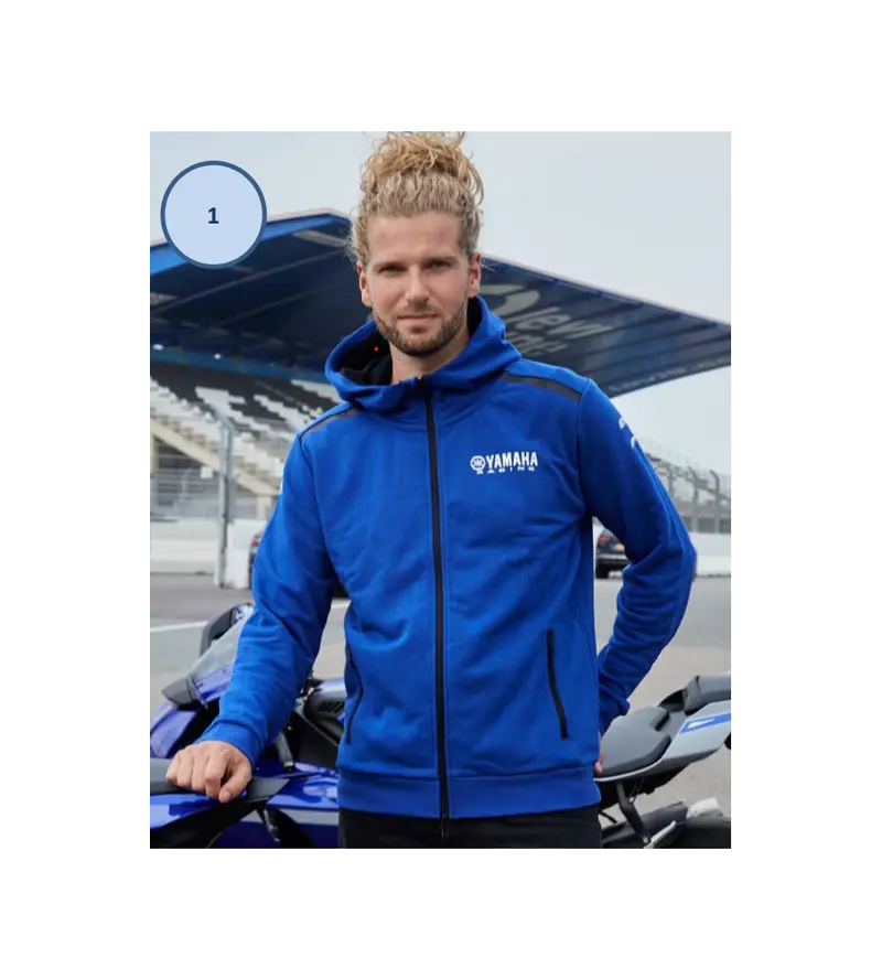 SWEAT ZIPPE HOMME YAMAHA PADDOCK 2022-2023 DURRUS BLEU