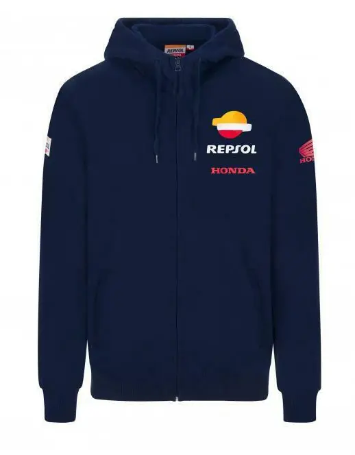 SWEAT ZIPPE HOODIE HONDA REPSOL BLEU