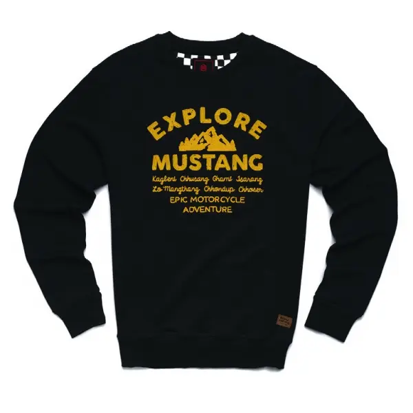 SWEATSHIRT ROYAL ENFIELD MUSTANG NOIR