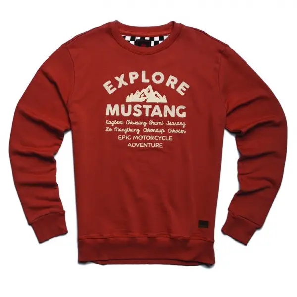 SWEATSHIRT ROYAL ENFIELD MUSTANG ROUGE