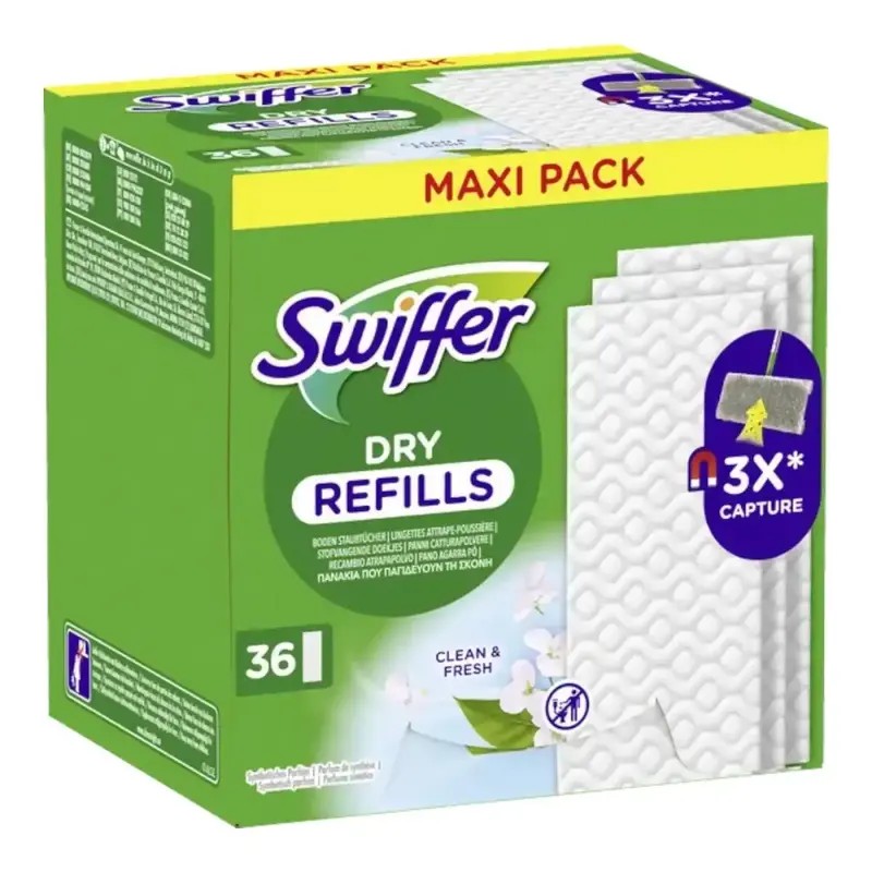 SWIFFER Lingettes Anti-poussière Sol Sec 36 Pièces