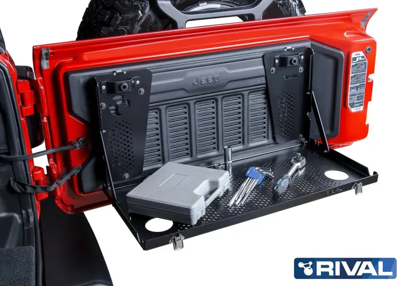 Table Pliante sur Porte Arriere Jeep Wrangler JL - Rival 4x4