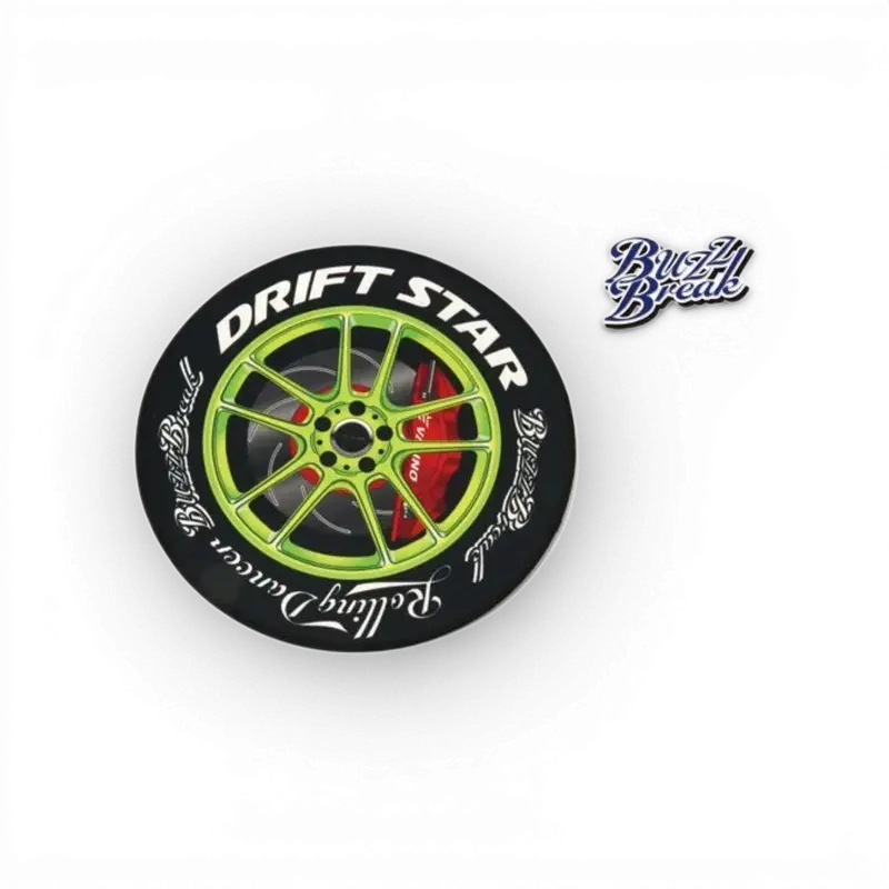 Tapis Drift star vert citron