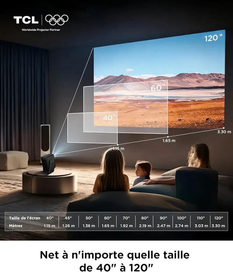 TCL C1 4K Google TV Mini-Beamer 285° Draaibaar - Nieuw