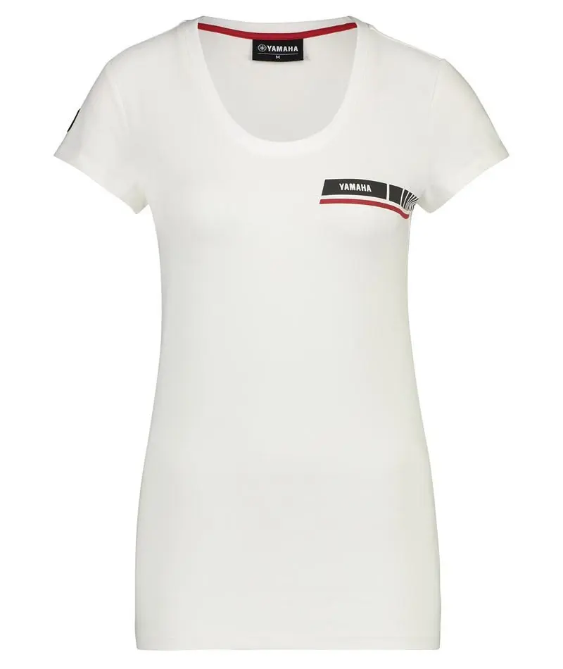 TEE SHIRT FEMME YAMAHA REVS FORBES BLANC