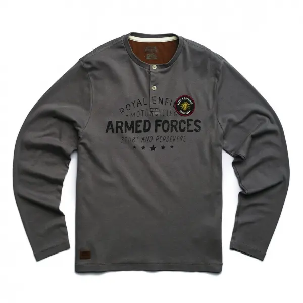 TEE SHIRT MANCHES LONGUES ROYAL ENFIELD GRIS