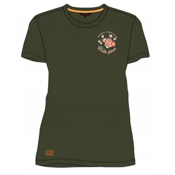 TEE SHIRT ROYAL ENFIELD CASQUE OLIVE FEMME