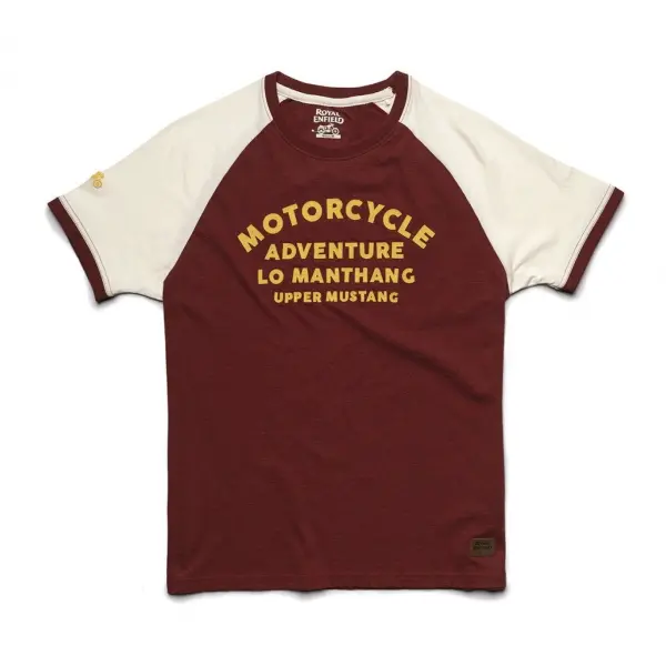 TEE SHIRT ROYAL ENFIELD RAGLAN ROUGE