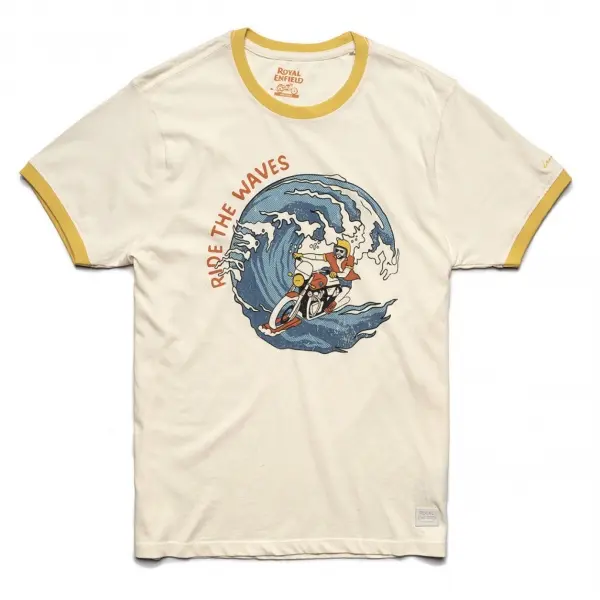 TEE SHIRT ROYAL ENFIELD SWIRL BLANC