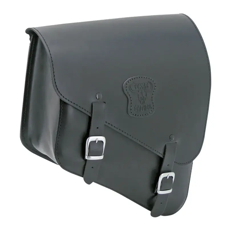 Texas Leather Sacoche de cadre noire pour Harley