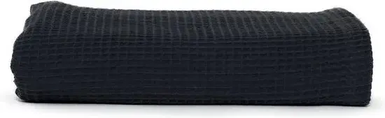 The One Serviette Éponge Gaufre 100x150 Anthracite - Nouveau