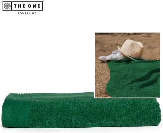The One Towelling Classic Drap de Plage 100x180 Vert - Nouveau Outlet