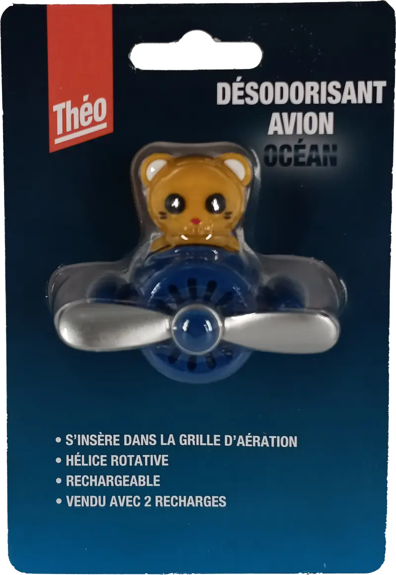Théo - Désodorisant Voiture - Forme Avion Mignonne - Plusieurs Parfums
