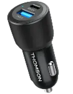 Thomson - CHARGEUR DE VOITURE 12/24V PD 30W + QC 3.0 30W