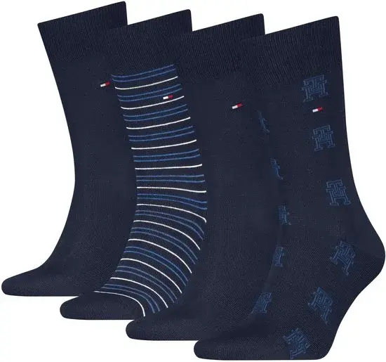 Tommy Hilfiger | Coffret Cadeau Chaussettes Homme Lot de 4 Marine | Homme | 43-46