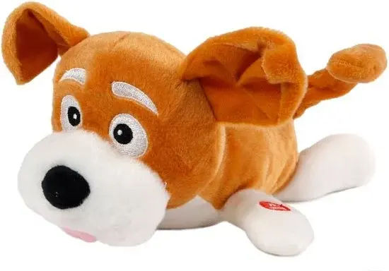 Toys Amsterdam Chien en Peluche 28cm Marron-Blanc - Nouveau Outlet
