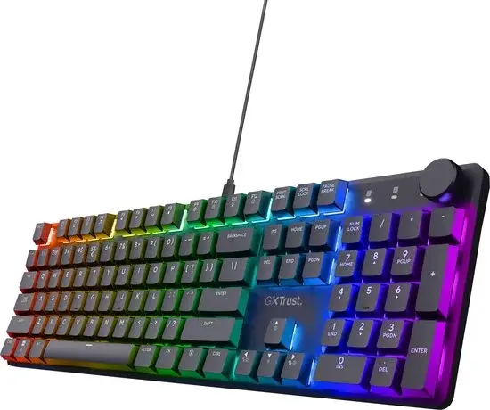 Trust GXT 866 Torix Clavier Gaming QWERTZ Noir - Nouveau Outlet