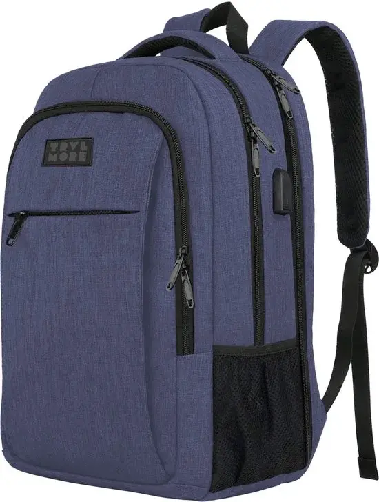 TRVLMORE Sac à dos 36L Compartiment ordinateur portable 17,3 pouces Bleu - Neuf Outlet