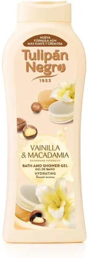 Tulipan Negro Gel Douche Vanille & Macadamia 650ml - Nouveau Outlet