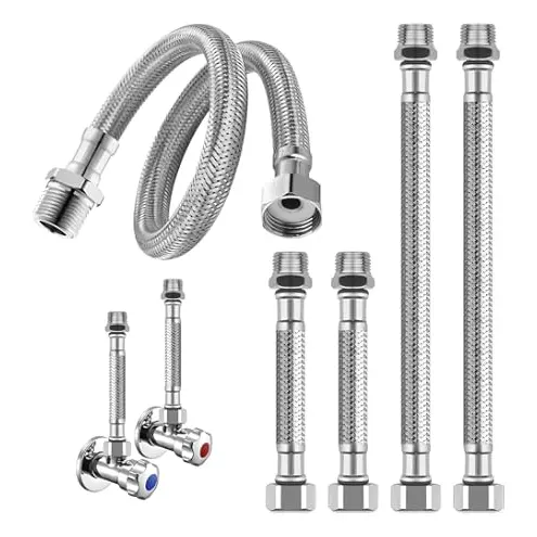 Tuyau tressé acier inox 50 cm - filetage G3/4 (GZ/GW)