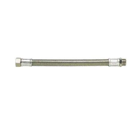 Tuyau tressé inox 1/2" 40 cm - mâle/femelle