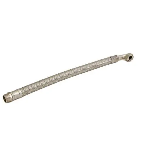 Tuyau tressé inox 40 cm – raccord coudé 90° 3/4 (GZ/GW)