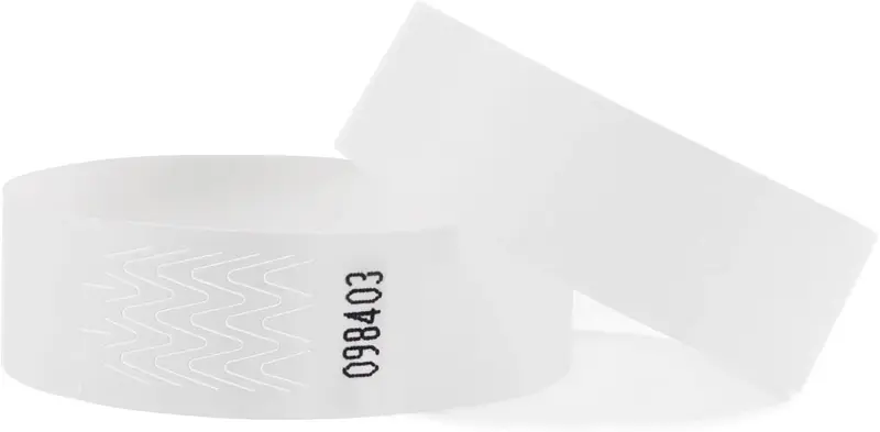 Tyband Bracelet 19mm x255mm Blanc Numéroté - Nouveau Outlet