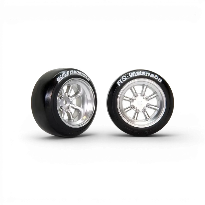 V16D RS Watanabe - Gris aluminium +9mm Offset (5.5mm réel)