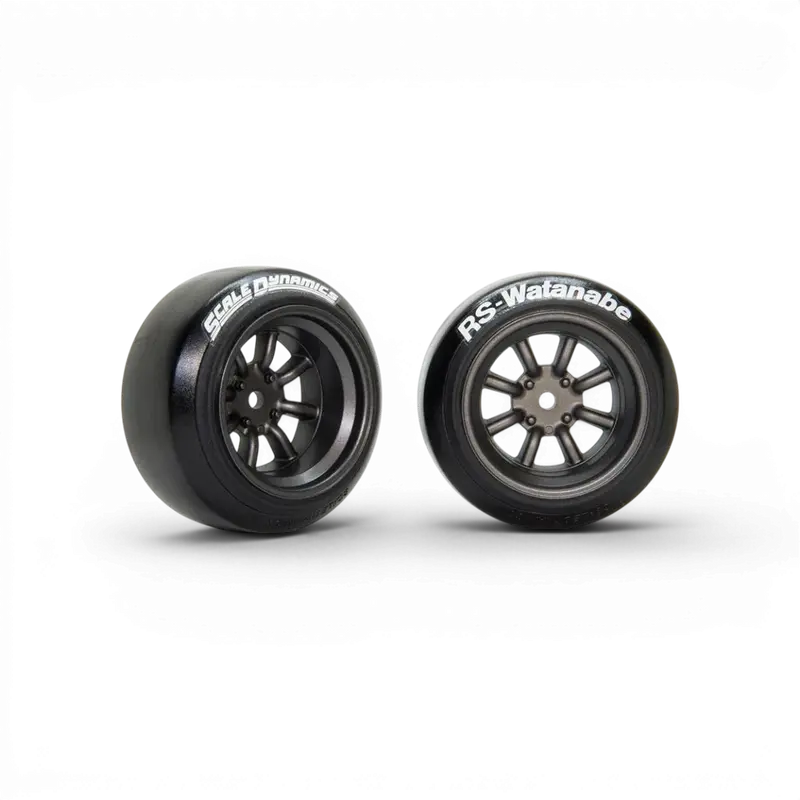 V16D RS Watanabe - Gun Metal +12mm Offset (8.5mm réel)