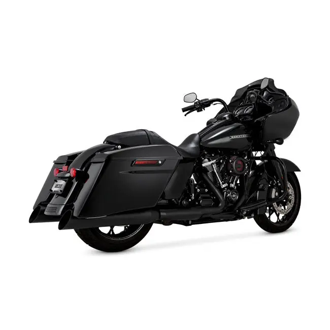 Vance & Hines Blackslash 450 Black Touring Slip-On Mufflers for Harley