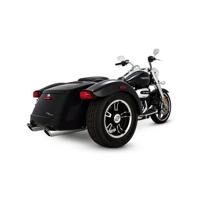 Vance & Hines Twin Slash 4" Touring Chrome Slip-On Mufflers for Harley