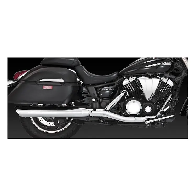 Vance & Hines Twin Slash Chrome Slip-On Muffler for Yamaha