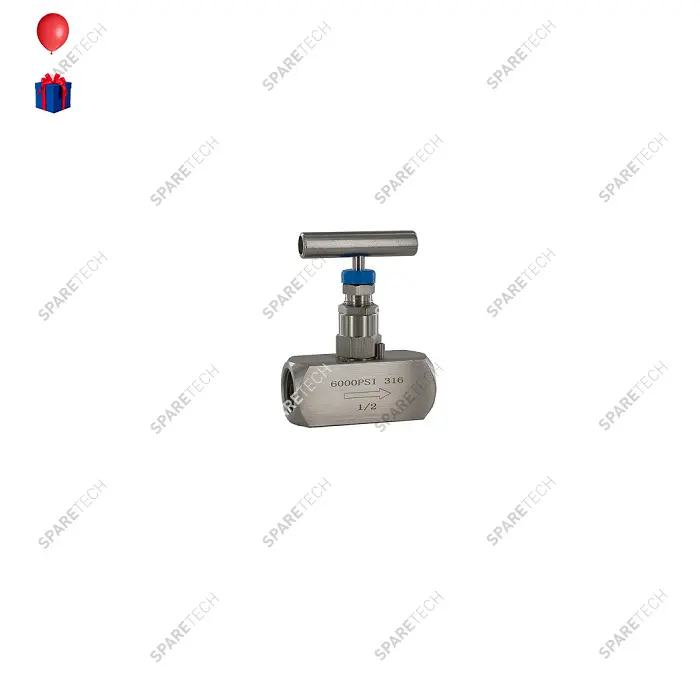 Vanne à pointeau inox FF1/2"