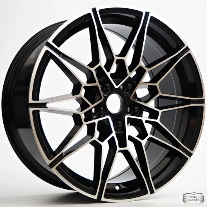 Venus R19 8J 5x112 ET25 BY1674 Noir Fraisé - Nouvelle Outlet