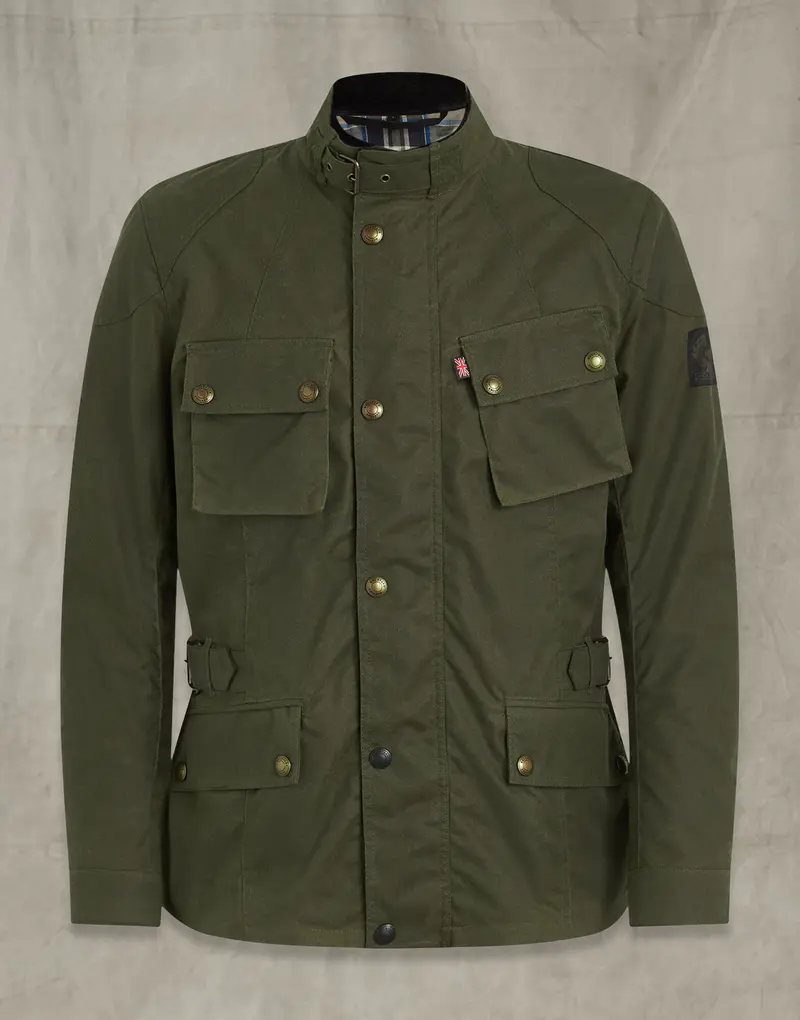 VESTE BELSTAFF  CROSBY 2 TECH WAX FOREST VERT