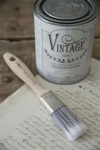 Vintage Paint Platte Verfborstel Set 3x 1-2,4cm Synthetisch - Nieuw
