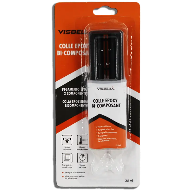 Visbella Colle Époxy Bi-Composant - Résine Ultra-Résistante pour Collage Durable et Réparations Solides